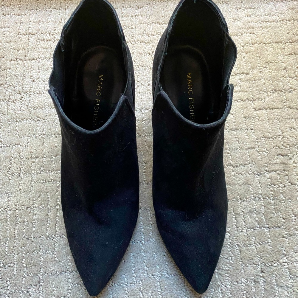 Marc Fisher black suede booties